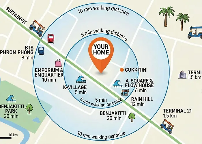 別墅 Luxury 4br 250 Sqm 5 Min To Bts Sukhumvit 26 曼谷